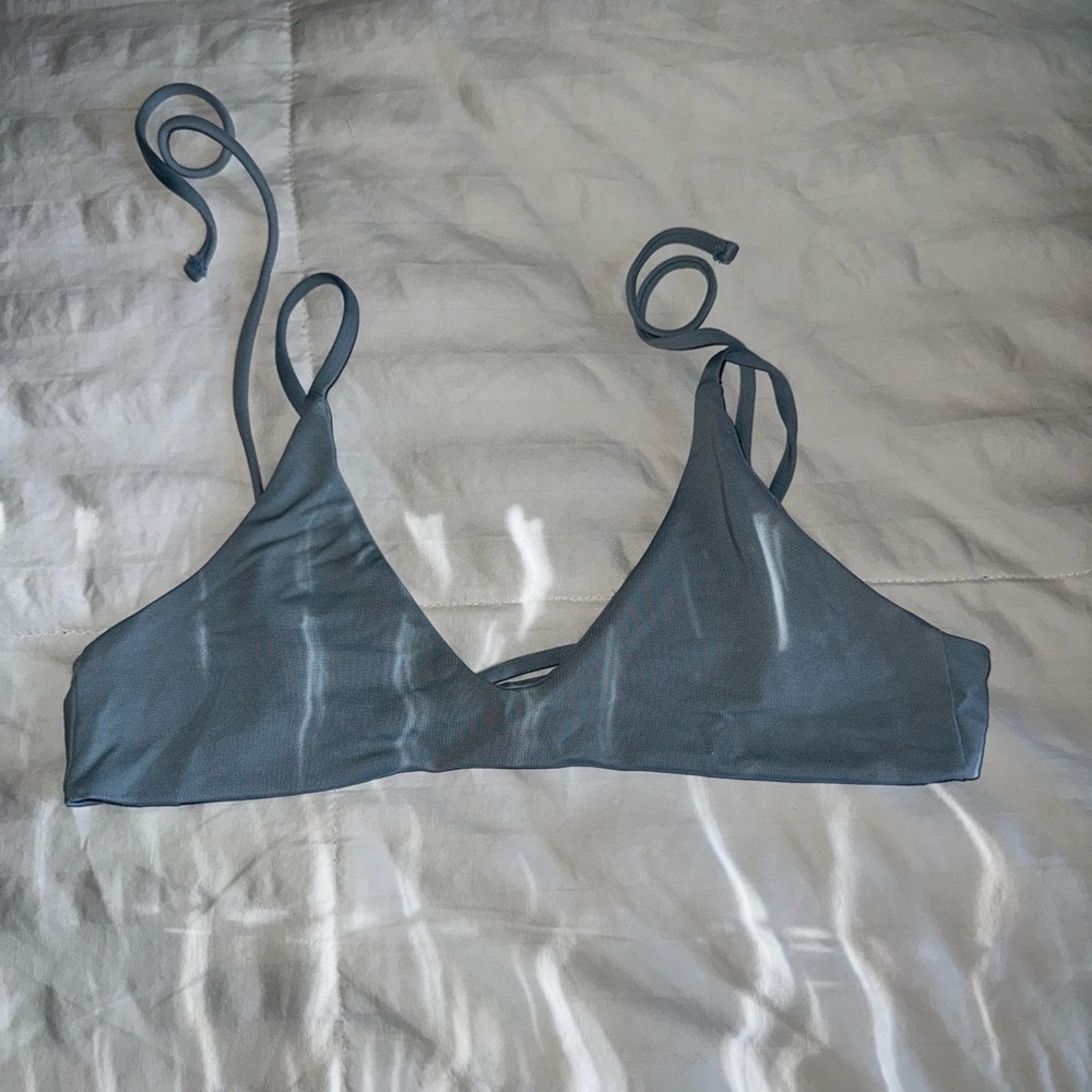 Midori Slate Blue Triangle Bralette